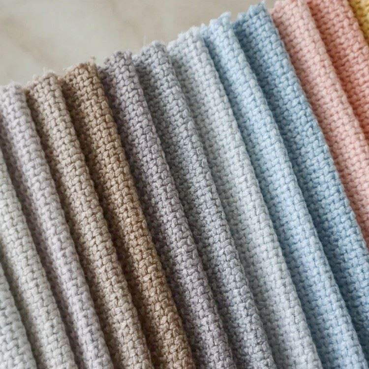 Sain Lliain Cotwm-yn amsugno Ffabrig Clustogwaith Soffa