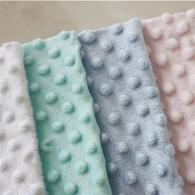 Ffabrig Blanced Babanod Boglynnog Minky Dot