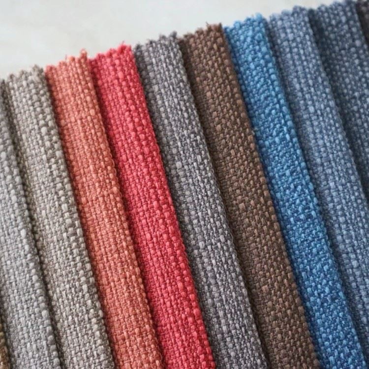 Textured Linen Look Upholstery Fabric factory